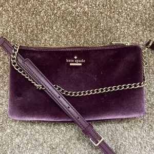 Kate Spade Purple Velvet Crossbody